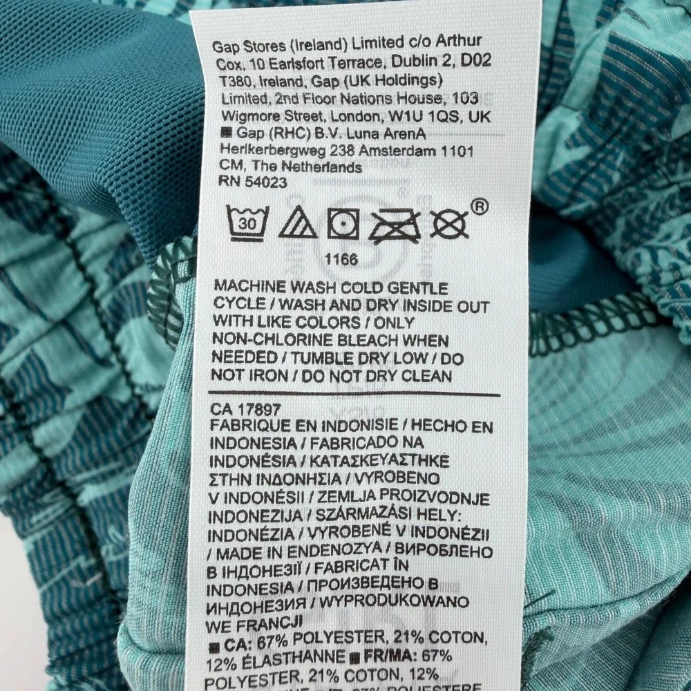 Athleta Girl Dive In Boardshort Floral Print Swim Shorts Teal XS/6 NWT UPF